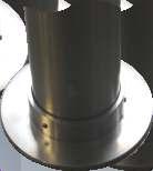 modell ADAMA - Ø 90 mm - Stilpoller aus V2A Korn 240 geschliffenem Edelstahl - Rundrohr Ø 90 mm, mit eingefräster Ziernut im Kopfbereich, wahlweise stufiger Bodenrosette und/oder Zierringe mit
