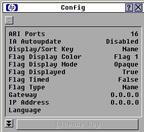 Anzeigen der Konfiguration Im Dialogfeld Konfiguration wird die Console Switch-Konfiguration angezeigt.