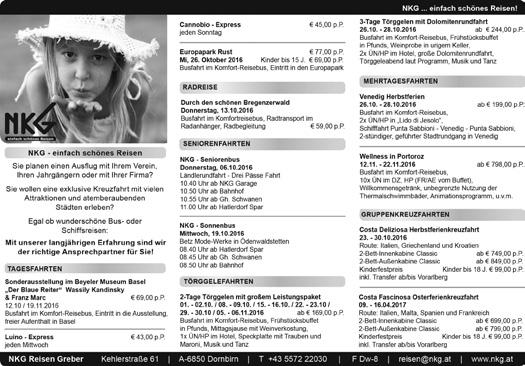 anzeigen Dornbirner Gemeindeblatt 30. September 2016 Seite 44 das musiktheater Die richtige Druckvorlage für die Gemeindeblatt-Inserate Es wird gebeten, Daten auf digitalem Weg zu übermitteln!