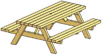 Picknicktisch Bavaria Sehr stabile, klassische Tisch-Bank- Kombination im Bausatz,