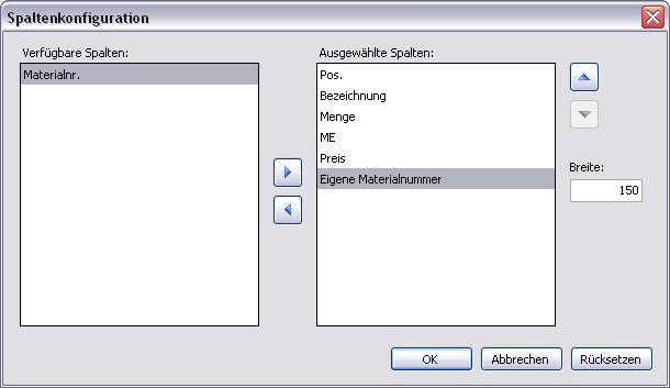 D&C Scheme Editor - Neuerungen Version 4 Spalten- und