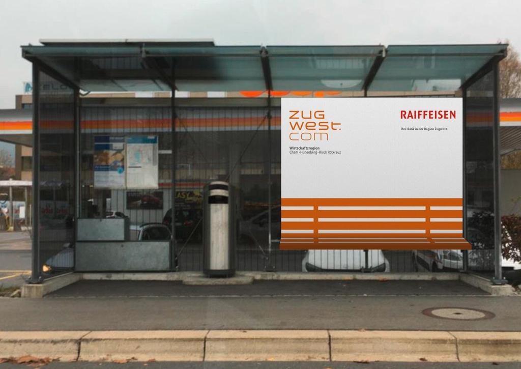 Branding - Bushaltestelle Branding - Bushaltestelle Pro Bank/Jahr CHF 3 000.- exkl. MwSt.