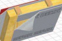 DELTA -Luft- und Dampfsperren DELTA -REFLEX PLUS Energiesparende Luft- und Dampfsperre aus 4-Schichten-Material für alle Dächer. Mit integriertem Selbstkleberand.