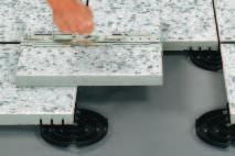 DELTA -PLATTENLAGER Schaffung von ebenen Plattenflächen und Schutz vor Frostschäden.