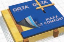 DELTA -Unterdämmbahn DELTA -MAXX COMFORT Diffusionsoffene, wasser- und winddichte Unterdämmbahn mit integriertem Selbstkleberand und spezieller Wärmedammung für vollgedämmte Steildächer.