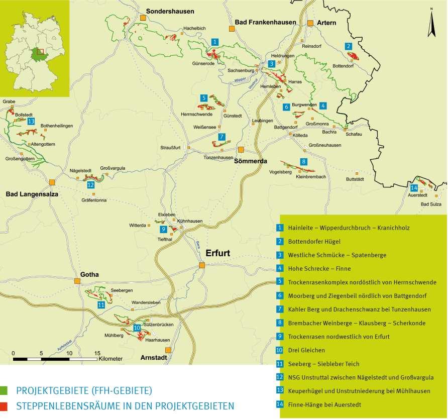 Projektgebiete (FFH-Gebiete)