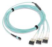 PATCH- und FANOUT-Kabel FO-DCS Fanout-Kabel MTP-LCD, 1 Fasern - Vorkonfektioniert mit 1 MTP-Stecker und 6 LCD Uniboot-Steckern - 1 Fasern OM, OM4 oder OS - Für die schnelle, platzsparende Verkabelung