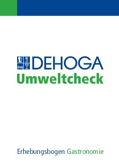 Bei Gästen punkten DEHOGA Umweltcheck Erhebungsbogen Urkunde
