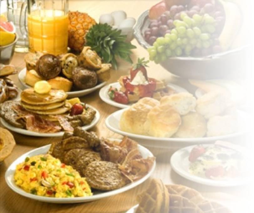 Möglichkeiten der Essensausgabe Buffet alles offen mehrere Personen Auswahl bunte Auswahl an Speisen