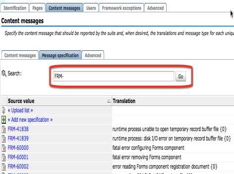 Fehlermeldungen in Forms-Anwendungen Monitoring von Fehlermeldungen in Nachrichten (Content Messages) Hinzufügen von Fehlermeldungen