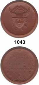 ..vz 50,- 1042 Leipzig, Ovale hellblaue, glasierte Medaille mit Öse 1925 Herbst - Mustermesse 52 x 35 mm PROBEPRÄGUNG.
