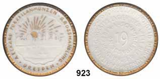 ..vz-prfr 20,- Münzen von anderen Deutschen Keramischen Fabriken 918 501/502 Bitterfeld, 1 und 2 Mark 1921 braun und weiß Menzel 2923.1-4 SATZ 4 Stück.