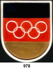 gold und die fünf olympischen Ringe der Rückseite mehrfarbig Im Originaletui... f.prfr 40,- 976 1128.w - o.j.