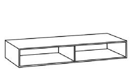 Hänge- / Aufsatzregale mit Rückwand - Korpusstärke 0 mm 24 cm 24,7 cm 00 cm 2420 2430 20 cm 242 269 20