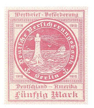 Viele Belege harrten der Abfahrt über den großen Teich und mussten doch kleinmütig wieder zurück an Absender. Brief, aufgegeben im Postamt Stralsund am 31. 12. 1916.