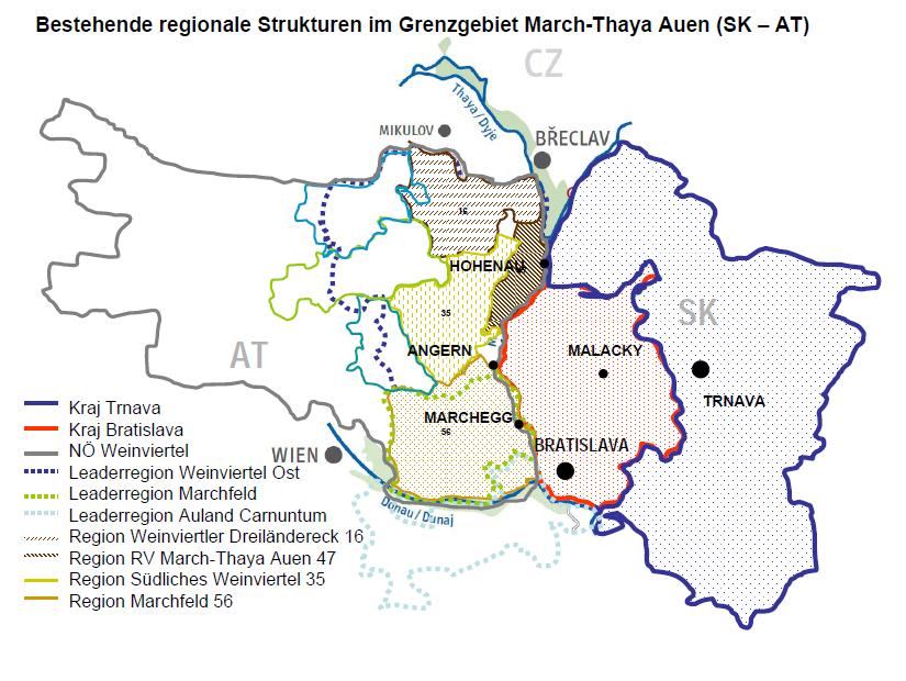 die wiederum für bestimmte geographische Abschnitte untergliedert ist. Für das March/Thaya Gebiet ist die Schutzgebietsverwaltung Záhorie zuständig.