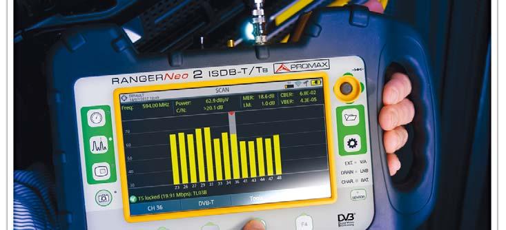 Kabel-Analyse SCAN Bei der Arbeit in Kabelnetzen ist es üblich, den Status aller vorhandenen Kanäle in einer Gesamtdarstellung kurz zu prüfen und dann die HF-Kanäle einzeln genauer