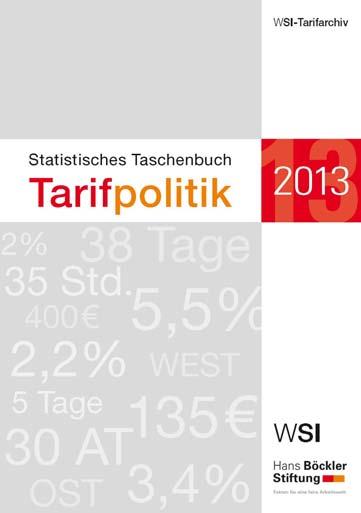 NEU! WSI-Tarifarchiv 2013 Statistisches Taschenbuch Tarifpolitik In rund 130 Tabellen, Übersichten und Schaubildern werden Informationen zu folgenden Schwerpunktthemen aufbereitet: