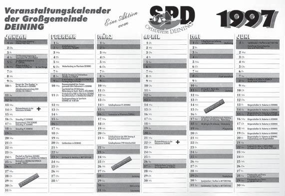 "Deininger Anzeiger" Die Information für die Großgemeinde Deining Ausgabe 9 97 Internet http:\\www.bene.baynet.de/spd-deining Anzeigenschluß 01.