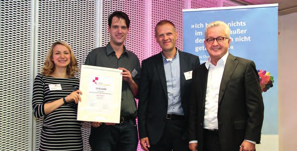 000 Euro dotierten Sonderpreis des Unternehmerverbandes Nordhessen : Christin Rebant und Franz Hübel.