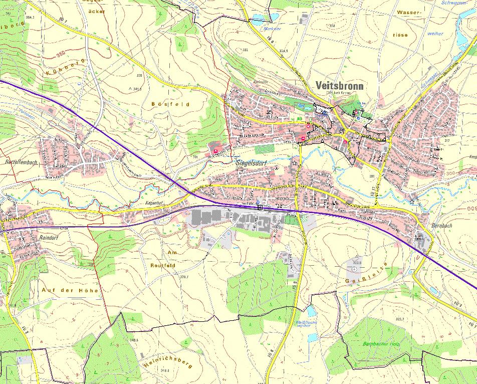 1. Beschreibung der Lärmquelle und der örtlichen Situation Die Eisenbahnstrecke Nürnberg-Fürth-Würzburg ist eine der am stärksten n Streckenabschnitte in Deutschland.