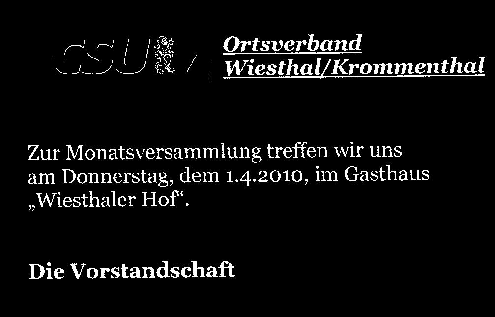 30 Uhr Marktheidenfelder Geflügelhof Telefon: 09391/7455, 97828 Marktheidenfeld Gemeinde Wiesthal RK - Wiesthal WETTKAMPFERGEBNISSE Sportpistole 9.