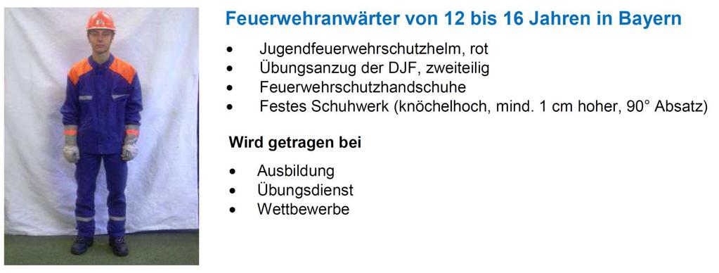 Anlage 6 Kleiderordnung (Mindestausstattung ) Einsätze erst ab dem