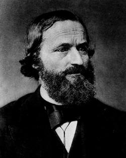 1 Stromverzweigung (Kirchhoff 1) Abbildung 9: Gustav Robert Kirchhoff (1824 1887) Quelle: Wikipedia Knotenregel: An jedem Verzweigungspunkt des Stromkreises ist die Summe der zufliessenden Ströme