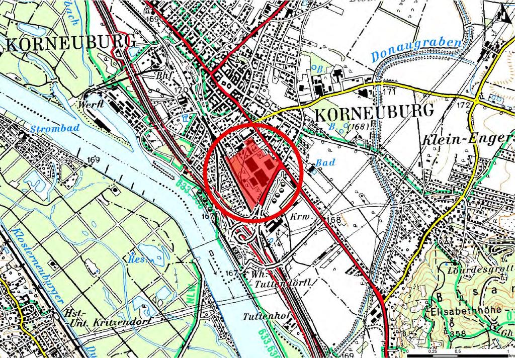 1 LAGE DES ALTSTANDORTES Bundesland: Niederösterreich Bezirk: Korneuburg Gemeinde: Korneuburg (31213) KG: Korneuburg (11006) Grundstücksnr.