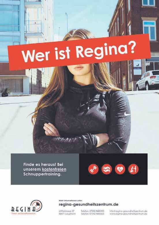 Laupheimer Anzeiger ANZEIGEN Mittwoch, 25. April 2018 GEÖFFNET! Mehr Informationen unter: regina-gesundheitszentrum.
