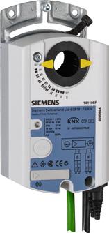 KNX (Siemens) Anwendung Elektronischer Volumenstromregler Typ GLB181.