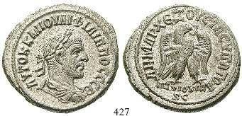 st 340,- PHÖNIZIEN, ARADOS 432 Traianus, 98-117 Bronze 21 mm 106-107. 7,57 g. Kopf der Astarte r.