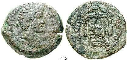selten; schönes Portrait. erdige Patina, ss-vz ÄGYPTEN, ALEXANDRIA 444 Nero, 54-68 Bi-Tetradrachme Jahr 12 = 65/66 n.chr., Alexandria. 12,55 g.