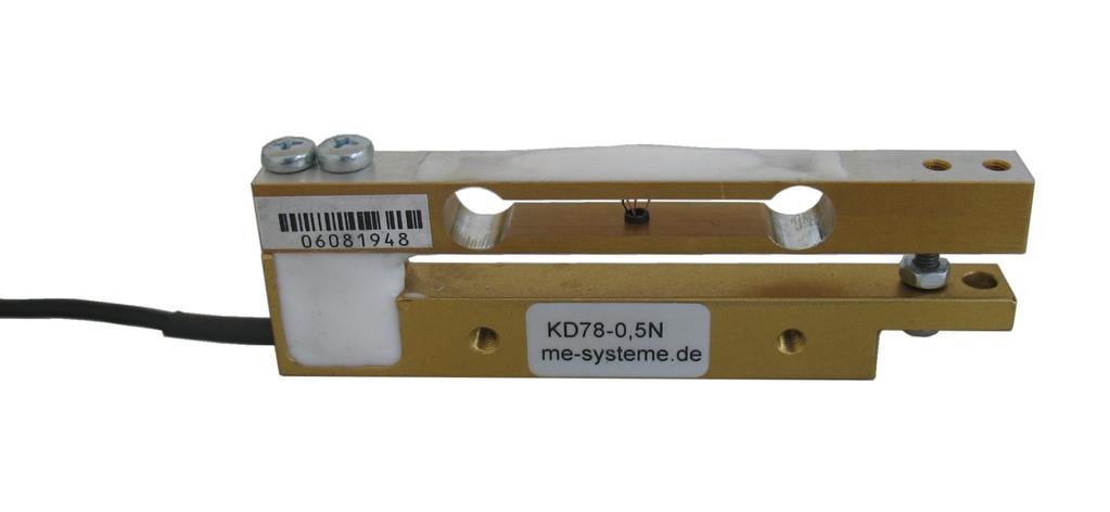 Kraftsensor KD78 Nennkraft 500mN Der Kraftsensor KD78 wird eingesetzt zur Kraftmessung im Bereich von Millinewton bzw. zur Wiegung mit einer Auflösung von ca. 10 mg.