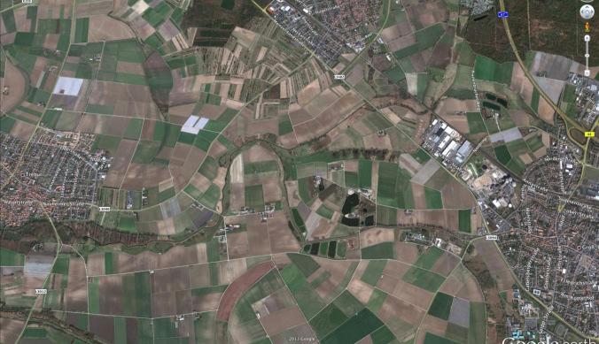 Trebur und Nauheim Luftbild Google Earth 7.