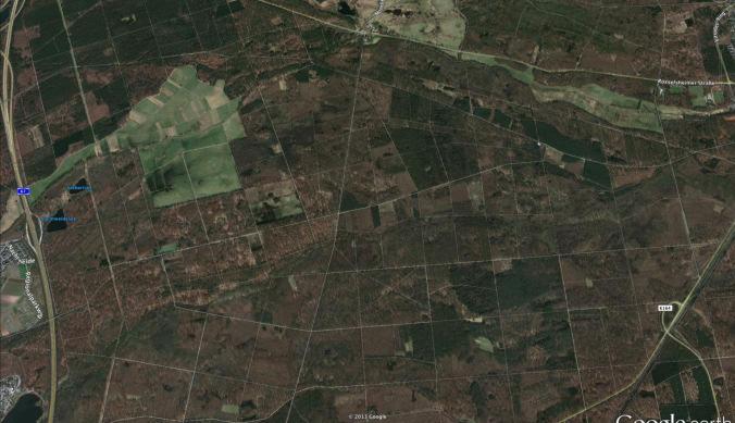 Groß-Gerau Nord Mönchbruchgebiet Luftbild Google Earth 7.