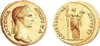 ANTONIA MINOR Römisch - kaiserliche Prägungen RIC 65/66 Aureus, 41-5 n. Chr.