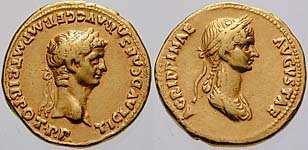 Rs: NERO CLAVD CAES DRVSVS GERM PRINC IVVENT Drapierte Büste des jungen Nero, l. http://www.coinarchives.