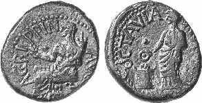 geschmückter Kopf des Claudius, r. Rs: CЄBACTH ΕΠΙ ΑΦΡΕΙΝΟΥ ΚΛΑΥ ΕΙΟΝΙΕWΝ http://www.coinarchives.
