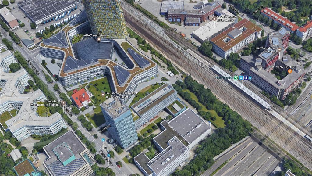 Sendlinger Spange, Neubau Kreuzungsgleis Bereich Heimeranplatz Örtlichkeit