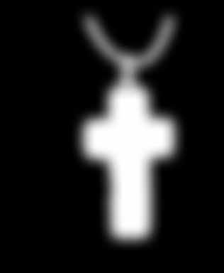 Kreuz aus venezianischem Glas, mit schwarzer