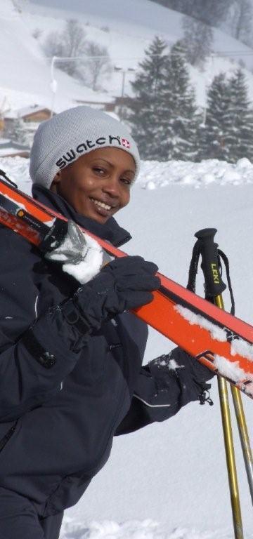 I love Snow! Patricia Anderl, seit 2 Jahren Schneebotschafterin stammt aus Kenia, 27 J.