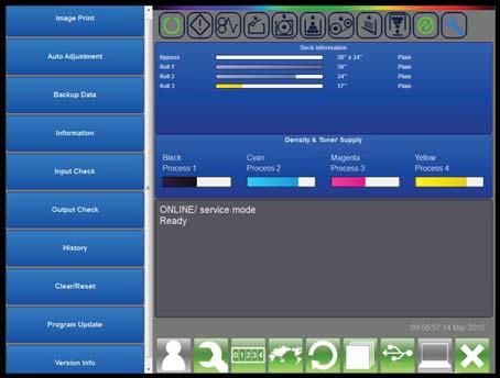 Druckmanagement-Lösungen KIP Touchscreen - Technische Benutzeroberfläche Die technische Touchscreen-Benutzeroberfl