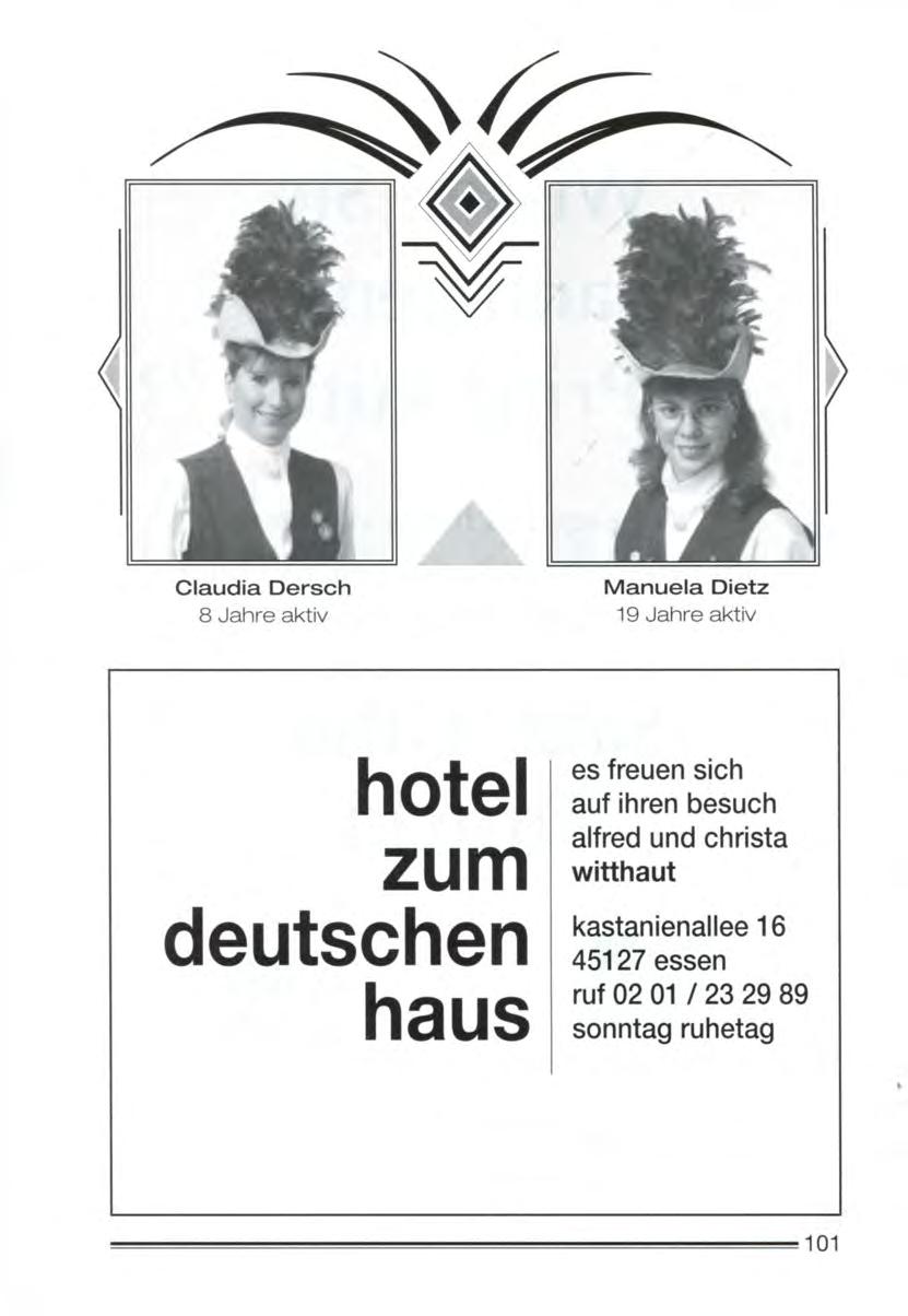 Claudia Dersch 8 Jahre aktiv Manuela Dietz 19 Jahre aktiv hotel zum deutschen haus es freuen sich auf ihren besuch
