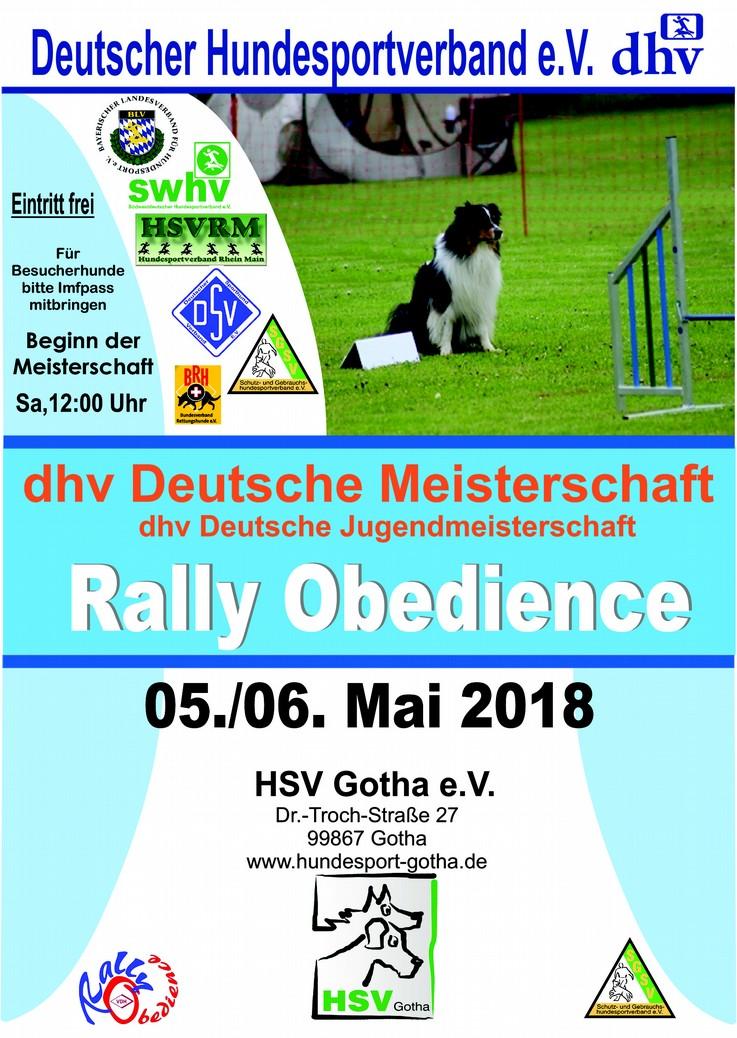 dhv deutsche Meisterschlf llly Obedience Aufgrund der erfolgreichen Durchführung des dhv Rally Obedience Pilotprojektes im Mai 2017 wurde auf der dhv Mitgliederratstagung beschlossen unseren