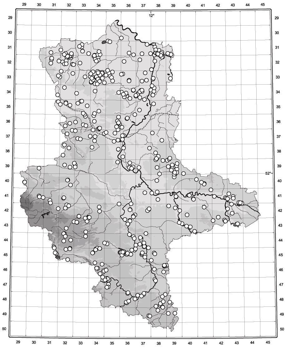 2. Habitatwahl und Konnektivität in Sachsen-Anhalt 11 Abb. 2.1.: Nachweise von Triturus cristatus in Sachsen-Anhalt (1990 2000) - Karte aus MEYER et al.