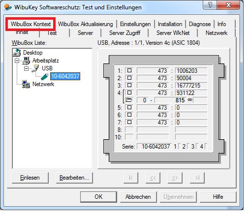 Um Dongle-Files ein- und auslesen zu können, muss in den Expertenmodus umgeschaltet werden.