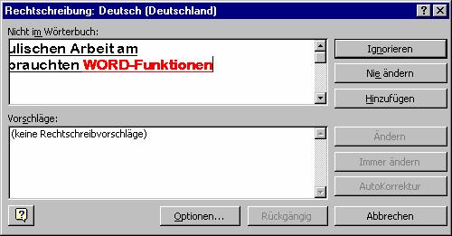 es auf Grund von RS-Fehlern, oder weil das Wort noch nicht ins Lexikon (=Datenbank) aufgenommen wurde.