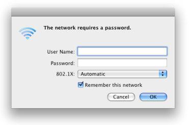 1.5. Apple OS/X Verbinden mit dem Drahtlosnetzwerk Suchen Sie das Drahtlosnetzwerk GymSobNET und wählen dieses aus der Liste.