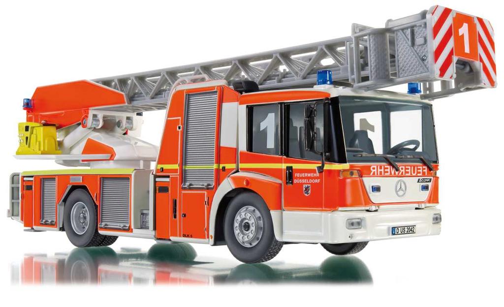 in " rot-silber " 1:87 NEU Wiking 0627 04 # Feuerwehr Metz DL 32 MB Econic 